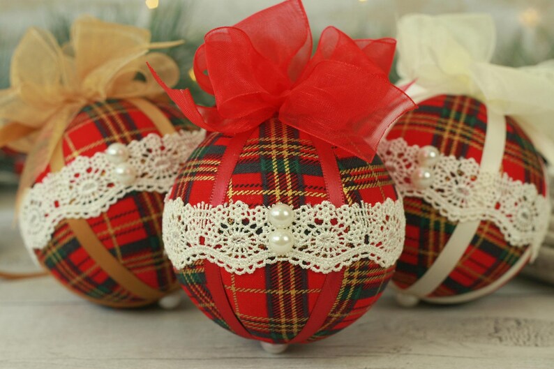 Christmas baubles handmade vintage style tree decorations Etsy