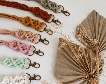 Macramé Keychains | Small | NEW COLORS | Mini Macrame Keychains w/ Tassel