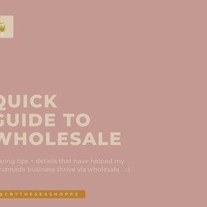GUIDE TO WHOLESALE // For macrame artists & small handmade businesses - Makers
