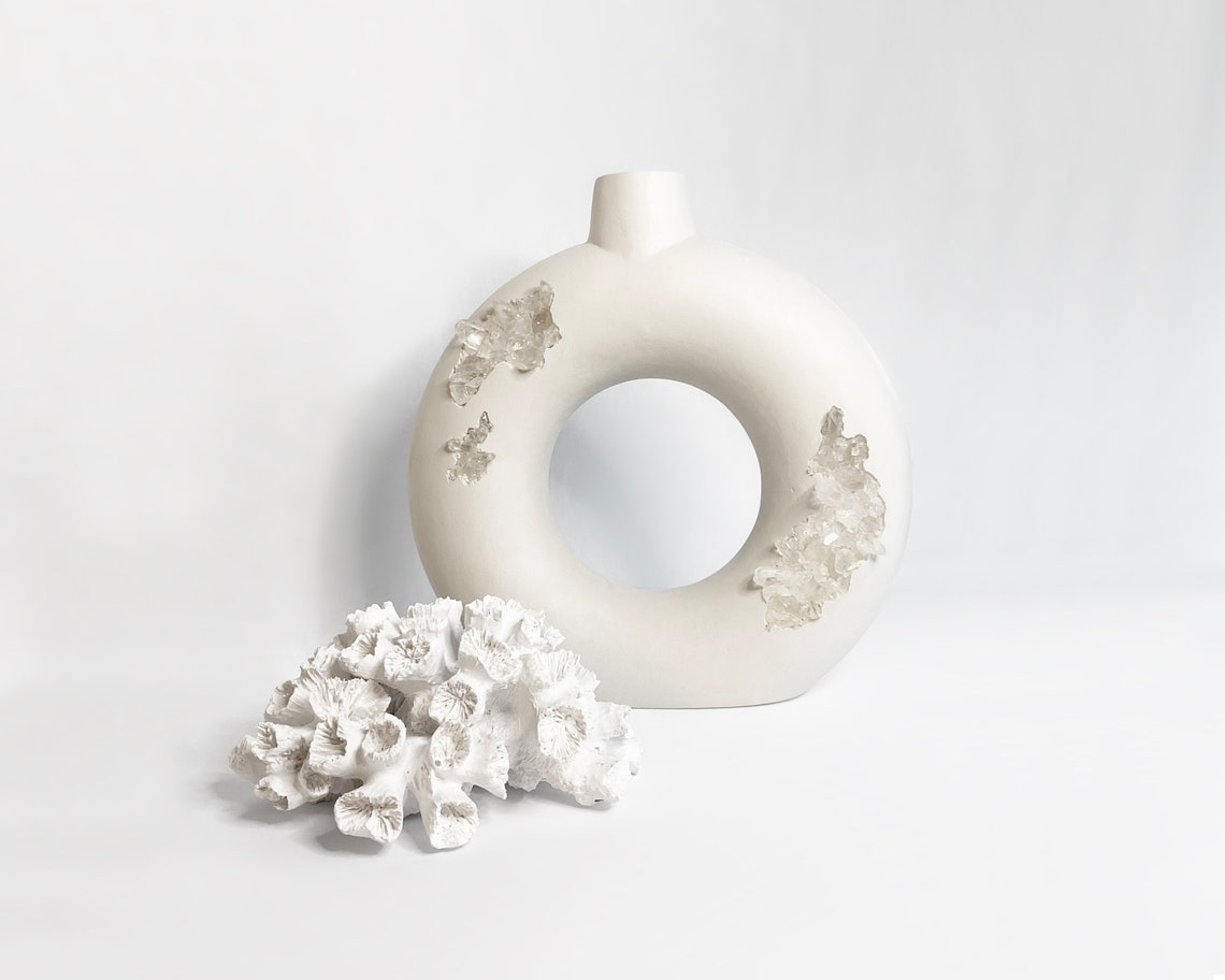 large ceramic donut vase