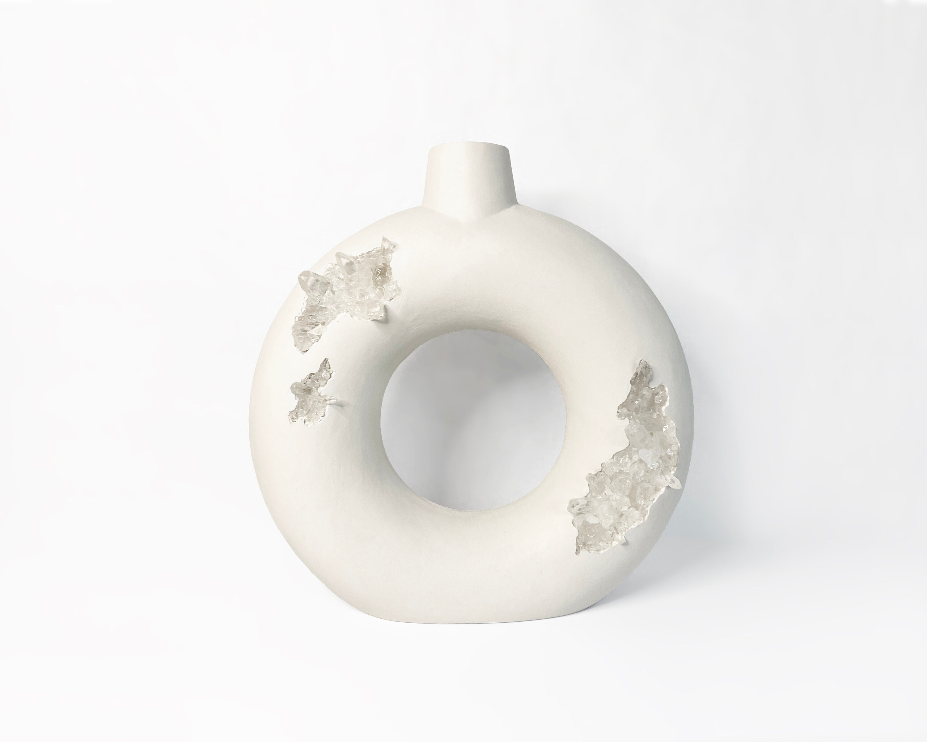 Crystalline Donut Vase / Doughnut Ring Vase / Large Ceramic Etsy