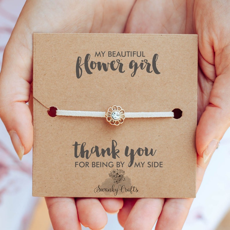 Flower girl bracelet, flower girl gift, wedding bridesmaid Gifts, Flower Girl Gifts, maid of honour gift, Thank you gifts, bridesmaid gift 