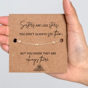 Sister Gift from Sister Gift for Sister - Sister Bracelet,  Sister Gifts for Sister, Big Sisters Gift,  18ct Gold / 925 Silver Plated