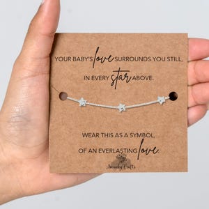 Infant Loss Gift, Miscarriage Bracelet, Miscarriage Keepsake, Gold or Silver Plated Star Bracelet image 11