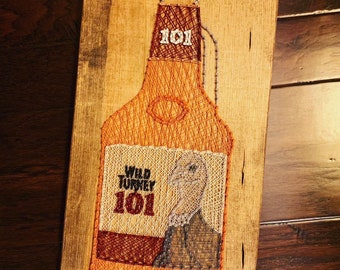 Wild Turkey 101 Bourbon Whiskey String Art