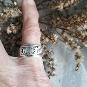 Vintage Silver Plated Spoon Ring - Handmade Jewelry Gift (Size 6)