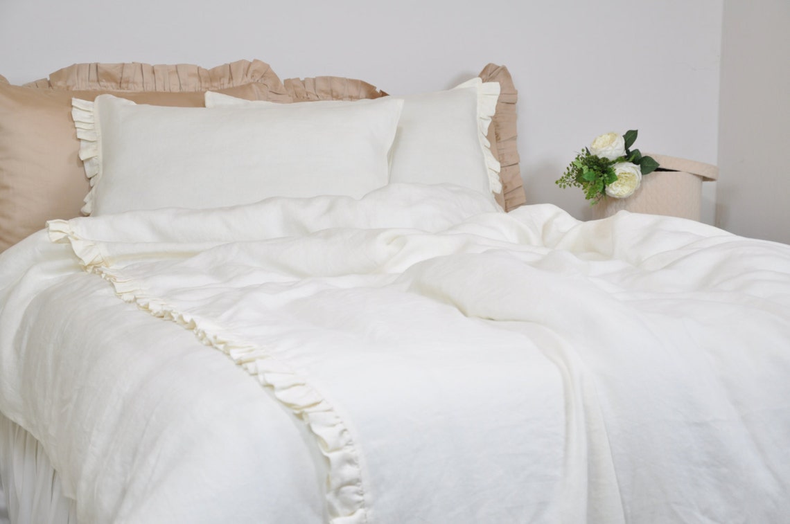 Linen Duvet Cover Set in Twin Twin XL Pure Linen Bedding Etsy