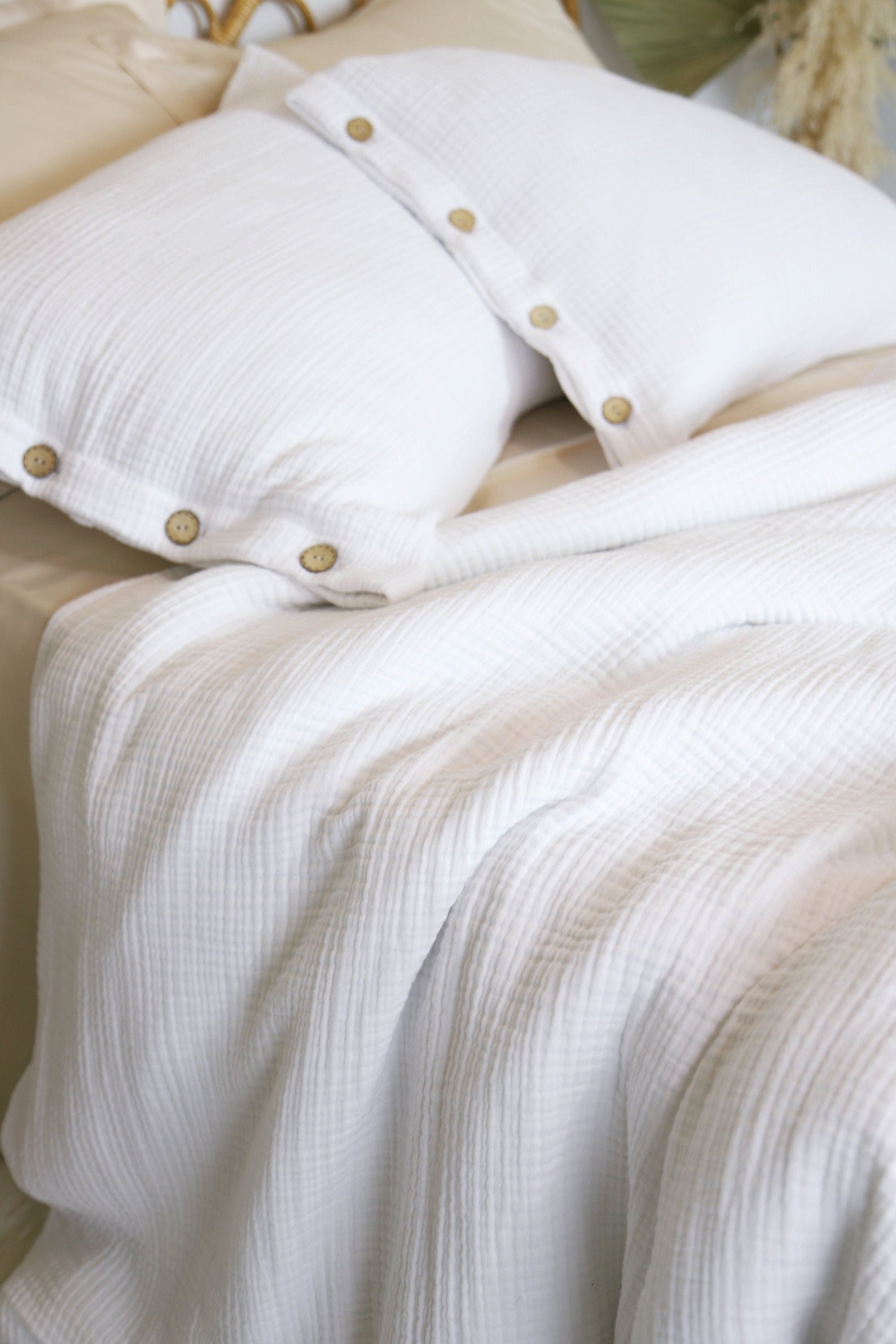 Gauze Muslin Bedding Duvet Cover Set Cotton Bedding Etsy