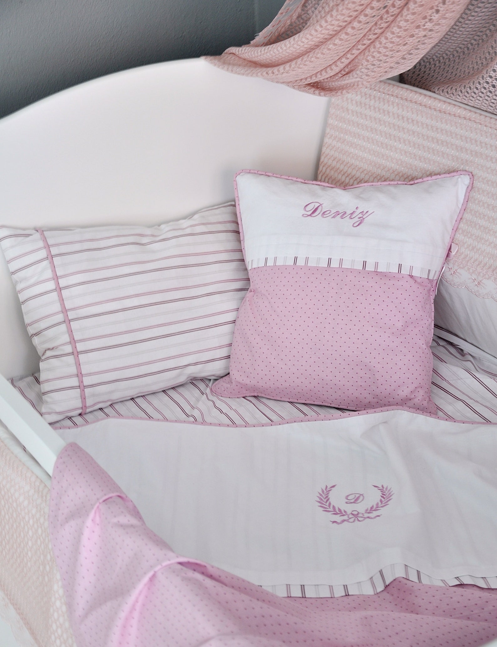 Personalized Baby Bedding Crib Duvet Cover Set Embroidered Etsy