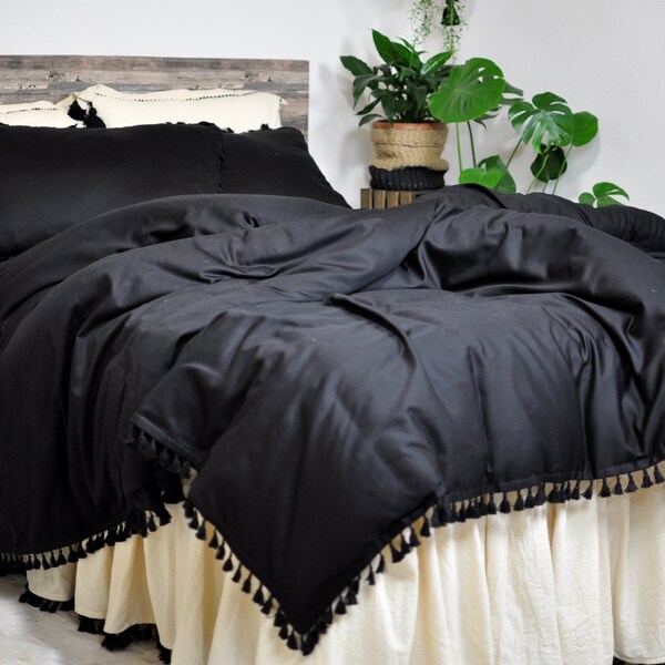 Black Bedding Etsy