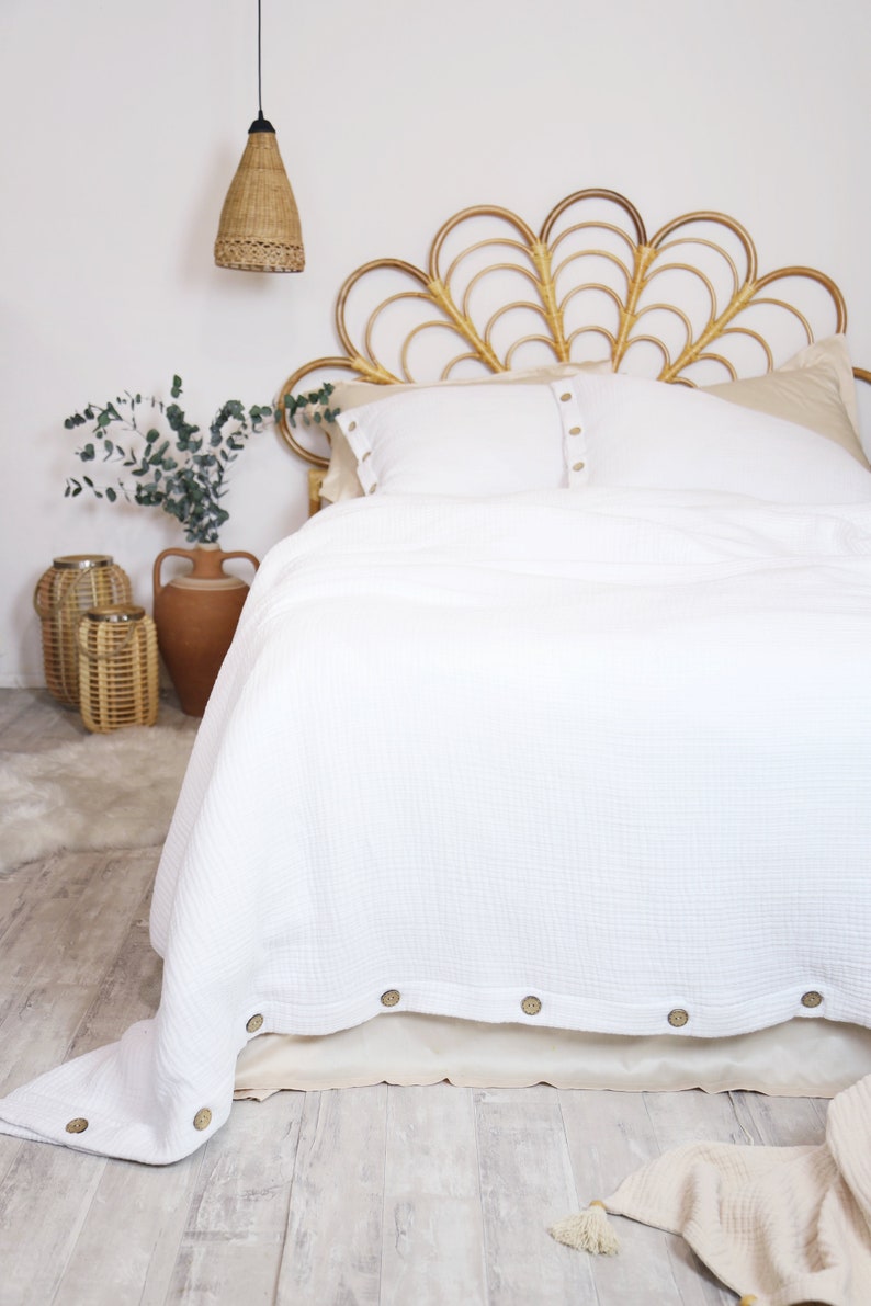 Gauze Muslin Bedding Duvet Cover Set Cotton Bedding Etsy