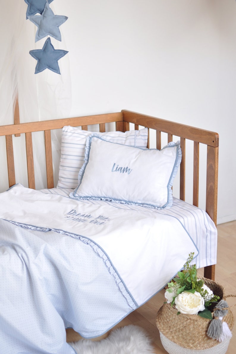 Personalized Baby Pillow Embroidered Pillowcase Crib Pillow Etsy