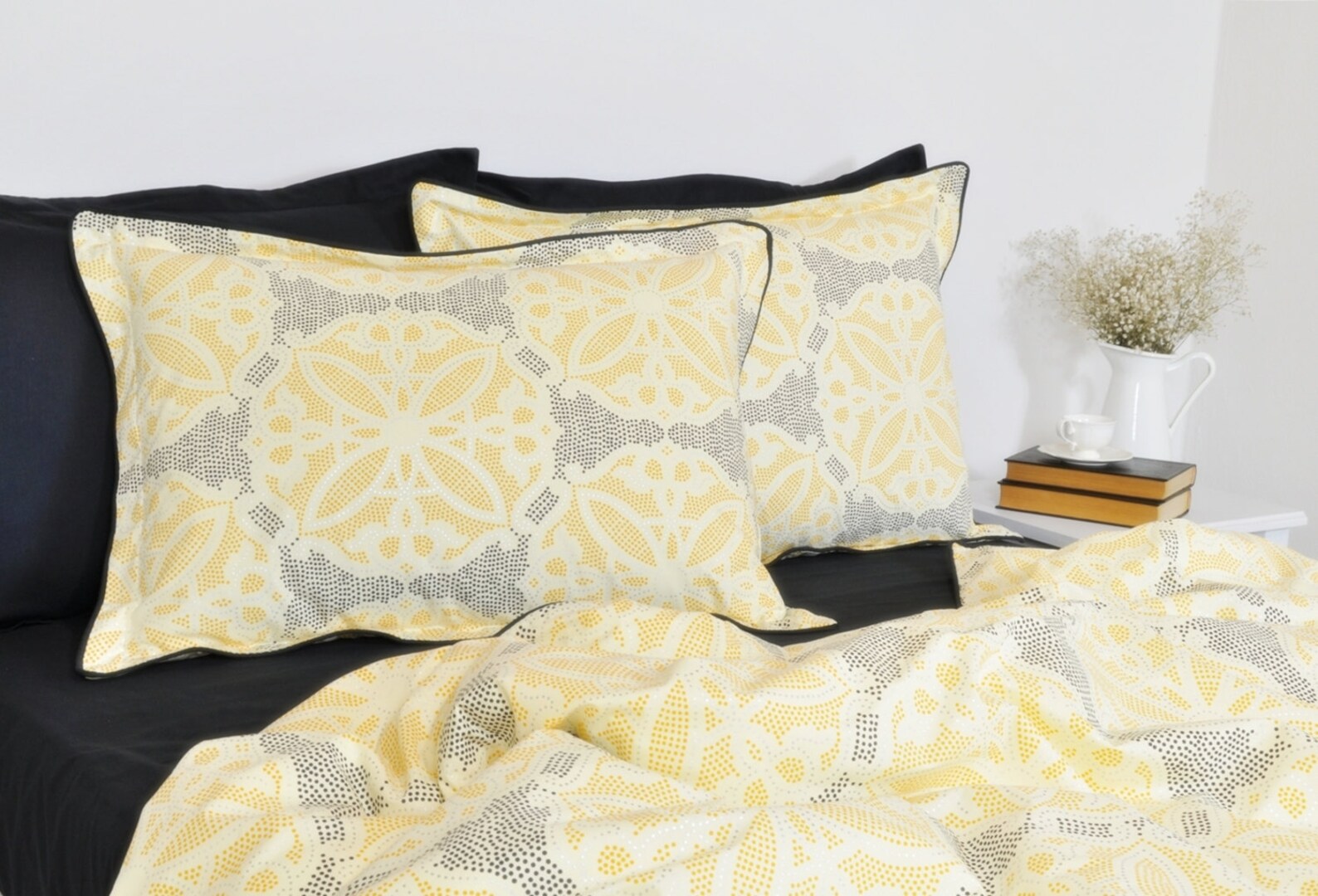 Moroccan Tile Bedding Set in Full Queen King Cal King Black Etsy