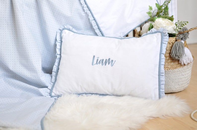 Personalized Baby Pillow, Embroidered Pillowcase, Crib Pillow Cover, Personalized Gifts, Custom Name Pillow, Baby Pillowcase, Nursey Decor image 3