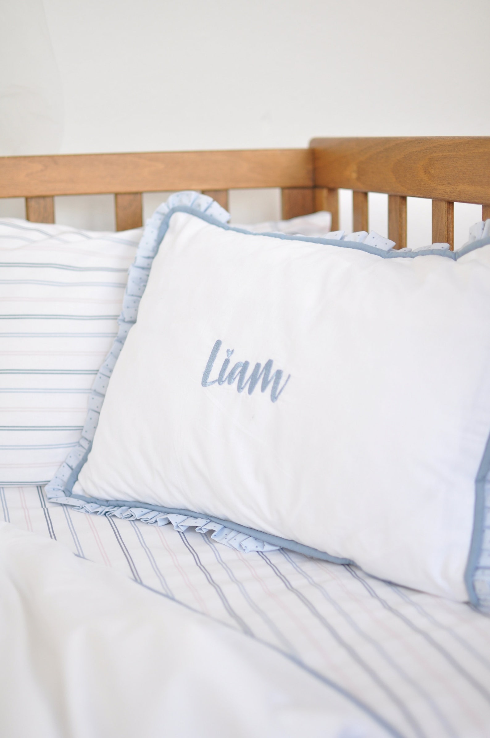Personalized Baby Pillow Embroidered Pillowcase Crib Pillow Etsy