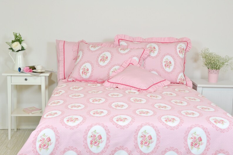 Pink Dorm Bedding in Twin Twin Xl Single Floral Victorian Etsy