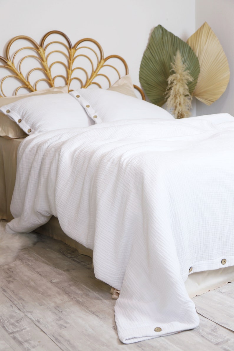 Gauze Muslin Bedding Duvet Cover Set Cotton Bedding Etsy