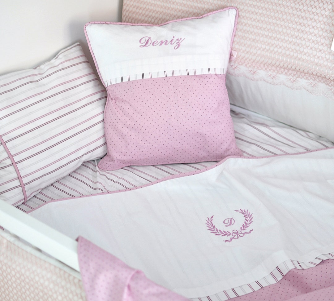 Personalized Baby Bedding Crib Duvet Cover Set Embroidered Etsy