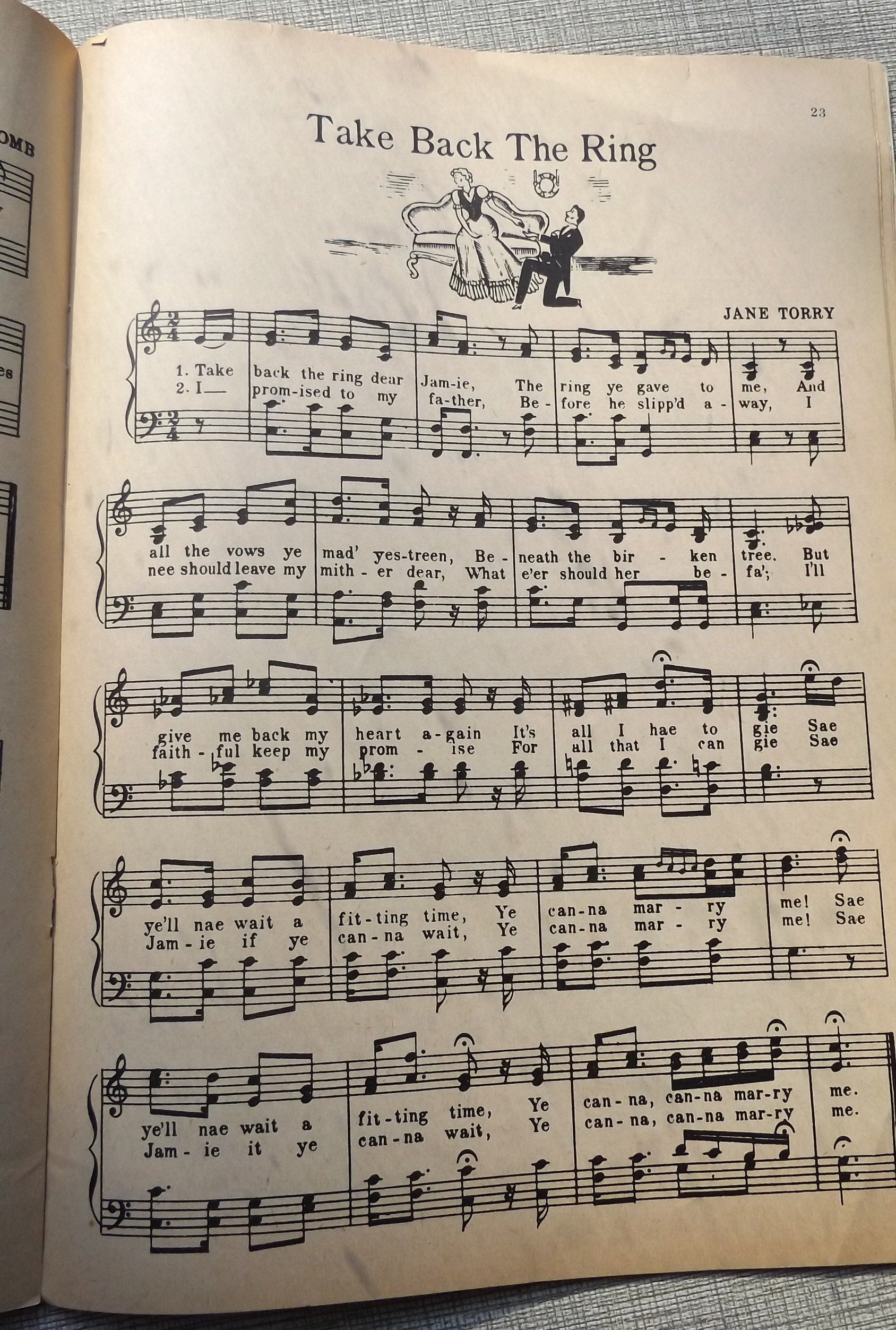 Vintage 1935 Booklet Treasure Chest of Old Time Song Hits 40 Pages