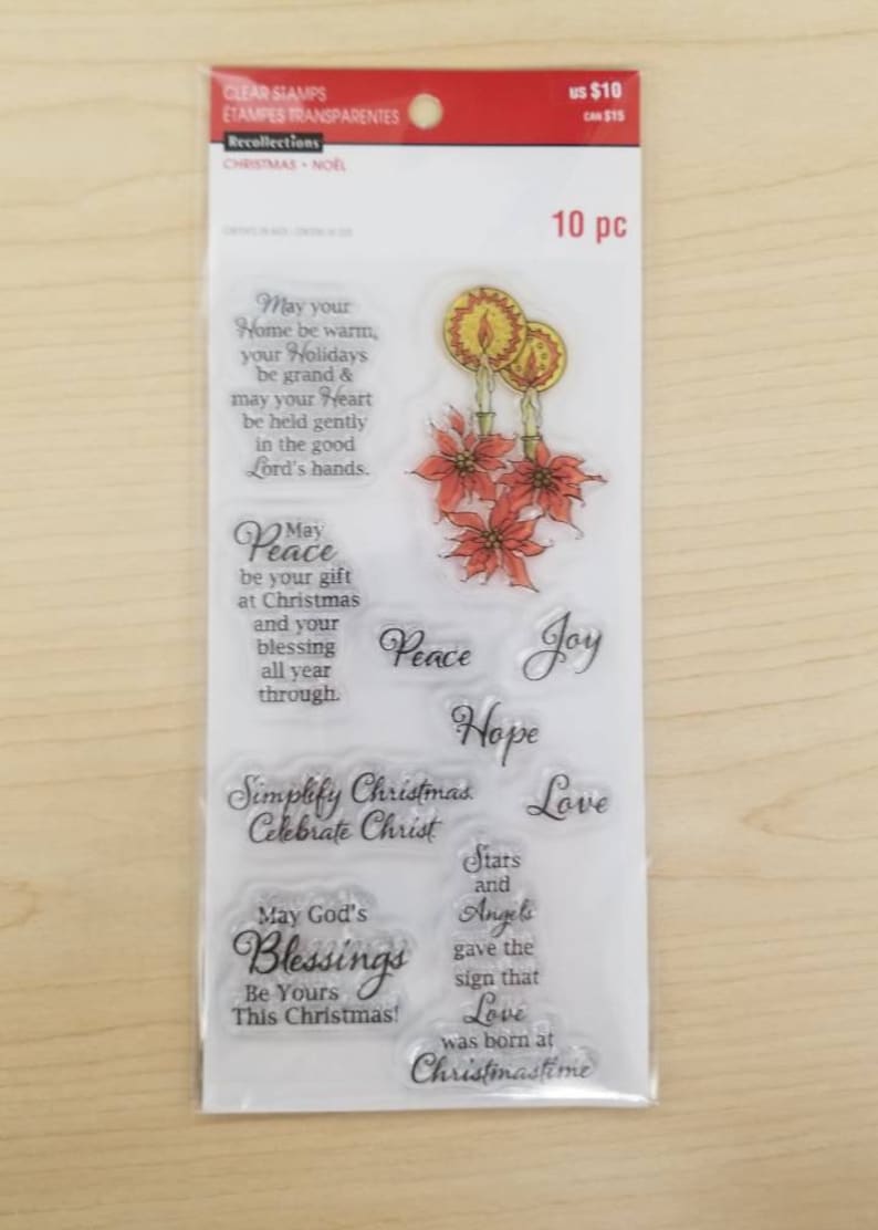 Christmas Flower and Sentiments Recollections Stamp Set