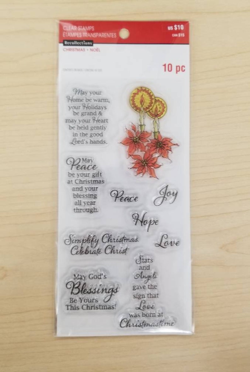 Christmas Flower and Sentiments Recollections Stamp Set