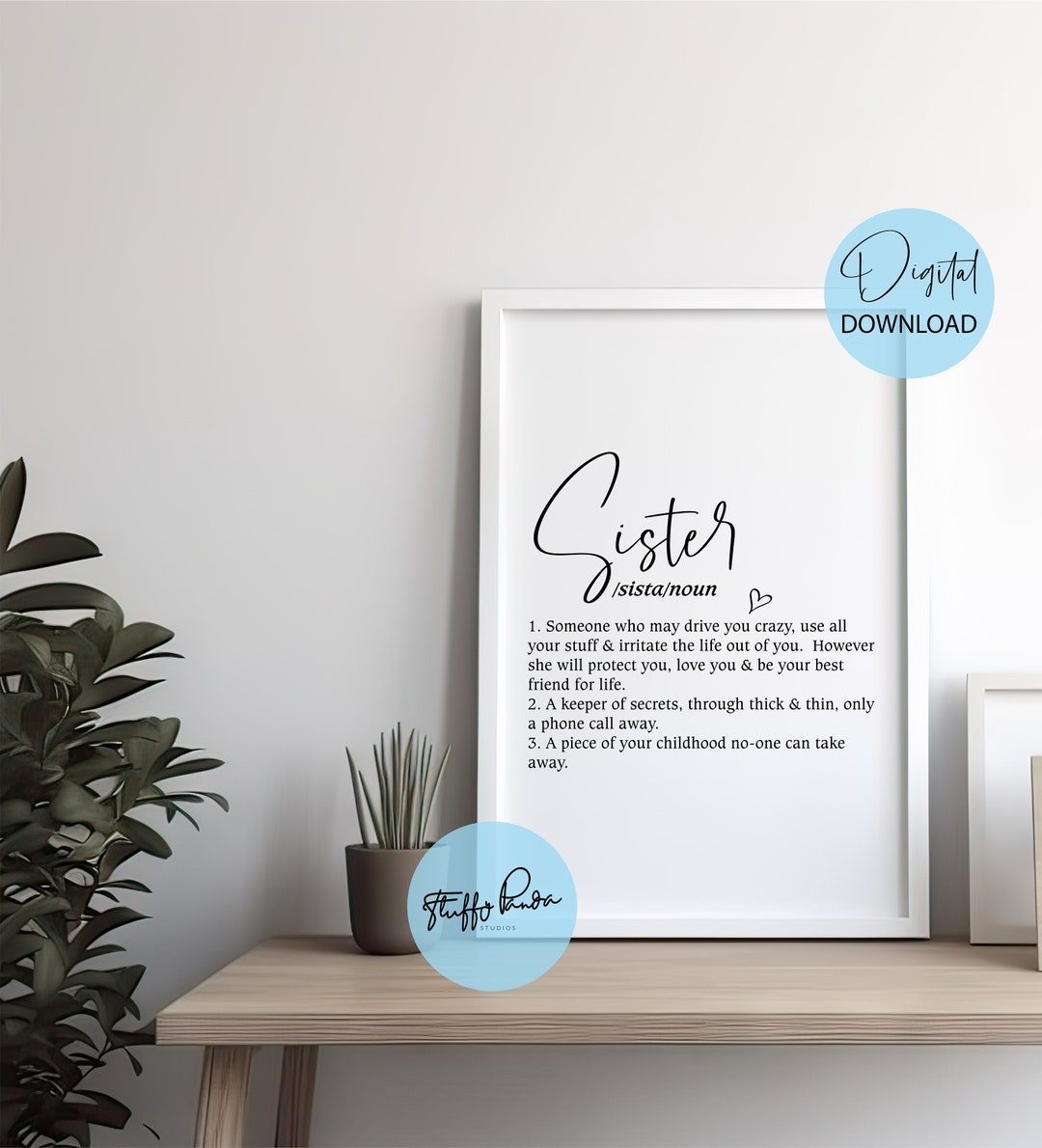 Sister Definition Art Prints Sister Gifts Wall Art Print Quote Wall Art Print Definition Print Minimalist Minimalist Print Sister Gift Family Print 8 X 10 Inches Shimmer Paper Unframed