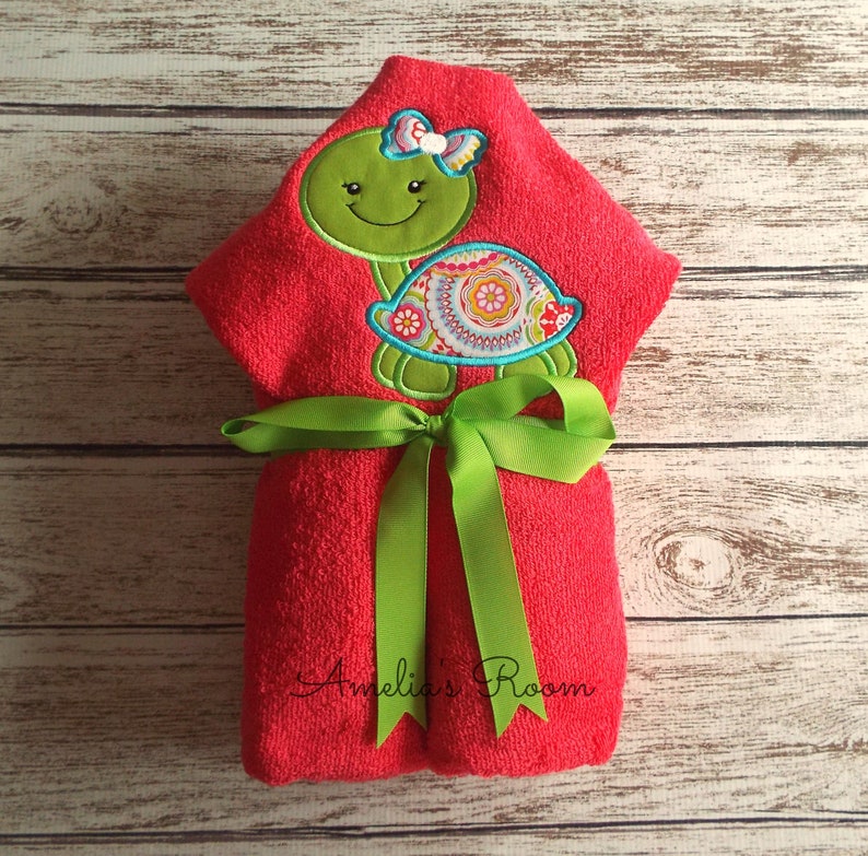 turtle hooded towel