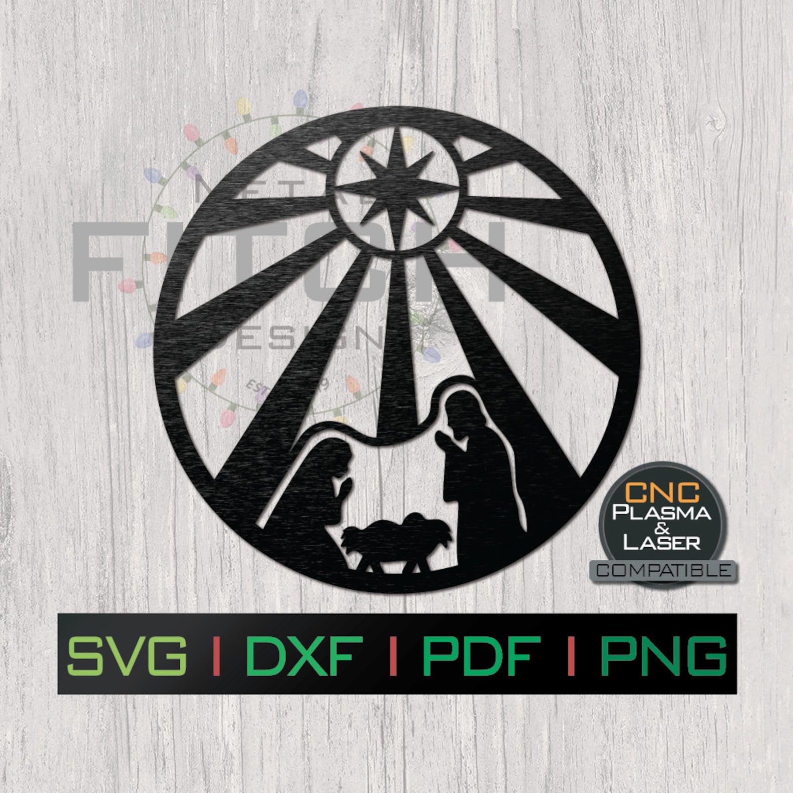 Nativity Scene Christmas SVG DXF Digital Download for Etsy