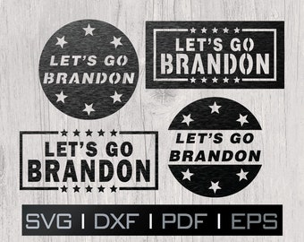 Vamos Brandon SVG / Plasma CNC, archivo cortado por láser (descarga digital)