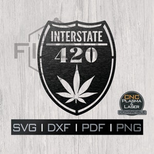 Interstate 420 | DXF SVG plasma, laser, cnc file, Cricut, Silhouette, metal art, sticker, paper template