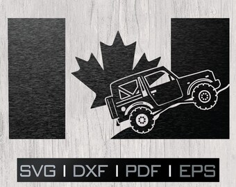 Suzuki Samurai Canadian Flag SVG DXF | Plasma Laser CNC File (Digital Download)