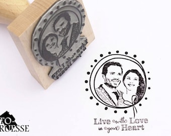 Photo stamp with your faces - Design dots