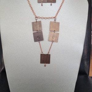 Copper jewelry,  antique brass jewelry, copper necklaces, antique brass necklaces, chain jewelry, metal jewelry, metal jewelry sets, stamped