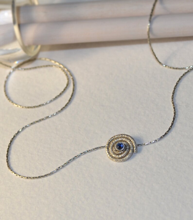 Sapphire Jewelry Gemstone Pendant Sapphire Necklace Stone Necklace Gold Gem Necklace Sapphire Drop Necklace Tiny Necklace