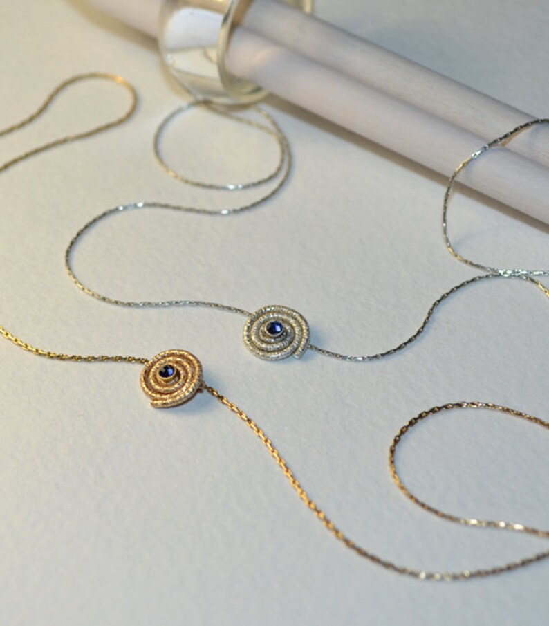 Sapphire Jewelry Gemstone Pendant Sapphire Necklace Stone Necklace Gold Gem Necklace Sapphire Drop Necklace Tiny Necklace