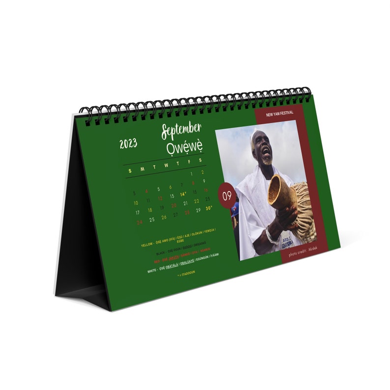 Ose Ifa Orisa Days Yoruba Simplex Desk Calendar Etsy