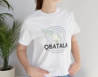 Obatala BIG DOVE 8 Oxala Orisanla Santeria Lukumi Ifa Yoruba Orisha Unisex Jersey Short Sleeve Tee