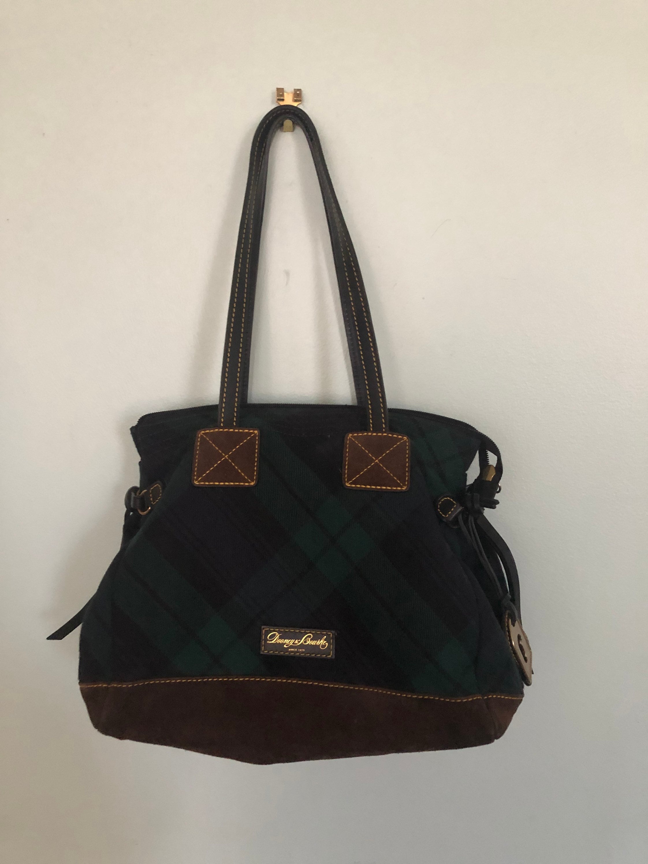 dooney bourke plaid handbag