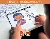 Kids Prayer Print Bible Printable Sunday School Christian Homeschool Kids Bible Activity Sheet Flip Book Toddler Preschool Prayer Guide