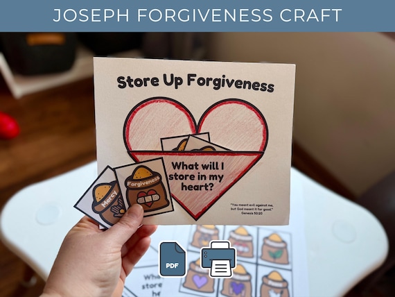 Sunday School Craft Printable Preschool Bible Activity Joseph Story Forgiveness Lesson Christian Kids Bible Printable Bible Class Worksheet
