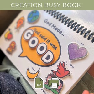 Creation + The Fall Bible Busy Book | Creation Period | Printable Interactive Preschool Activity (PDF)