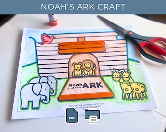 Noah's Ark Popsicle Stick Craft (PDF)
