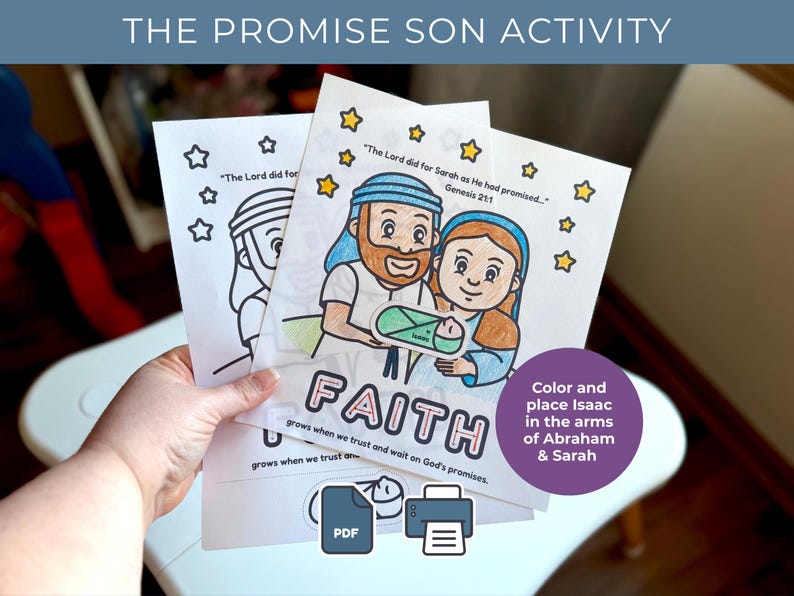 Abraham, Sarah & Isaac Bible Story Activity | Preschool Bible Craft ...