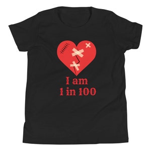 I am 1 in 100 CHD Warrior Youth Short Sleeve T-Shirt