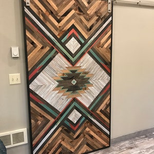 Rustic Aztec Barn Door - Etsy Australia