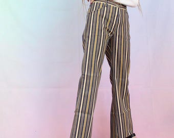 Vintage 70s Striped Bell Bottoms - Etsy