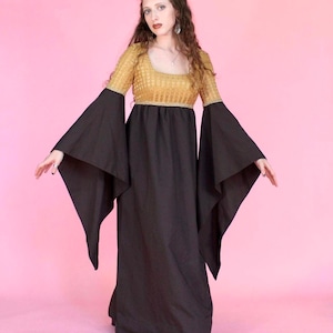 Vintage 70er Jahre Engel Flügel Ärmel Kleid