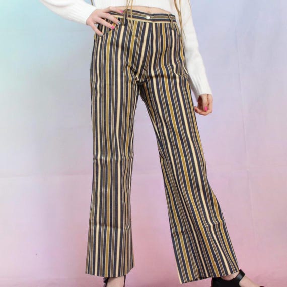 S*r様 70s80s vintage stripe bell-botom 42 Shop Striped Seventies Flare Pants | Retro Vintage Style