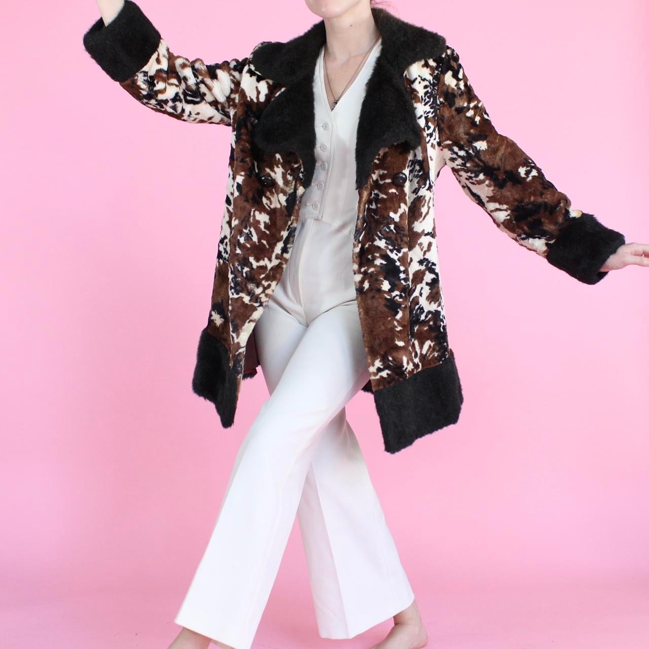 Vintage 60s 70s Faux Fur Coat - Etsy