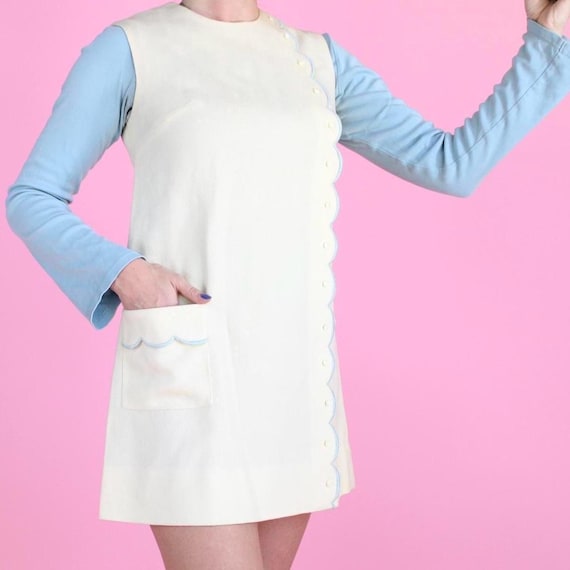 Vintage 60s 70s mod gogo dress